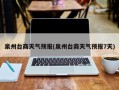 泉州台商天气预报(泉州台商天气预报7天)